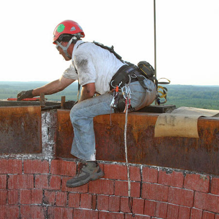 Brick industrial chimney repairs