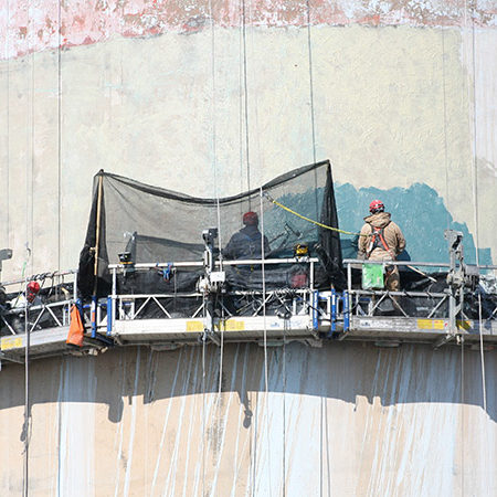 Rope Access Industrial Chimney Painting