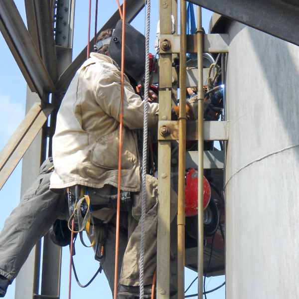 industrial chimney ladder welding repair