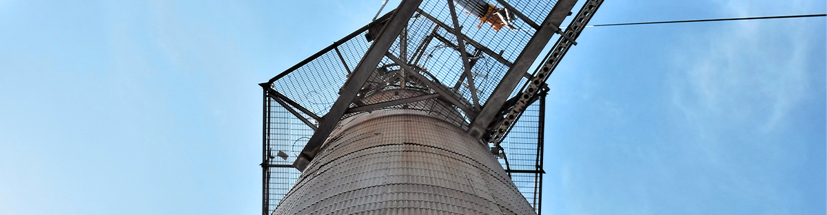 recovery boiler at paper mill inspection