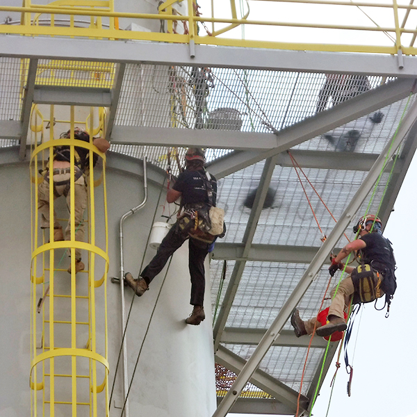 Rope Access Steel Smokestack Repairs in Greater Minneapolis, St Paul MN and Woodbury MN