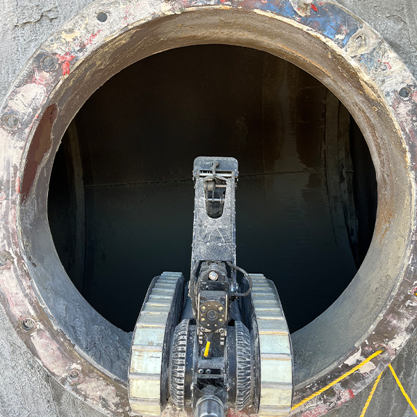 ROV air dilution duct inspection